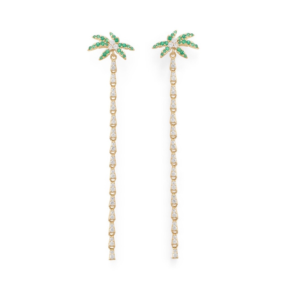 🌴 Coconut Palm Tree Gold Plated Earrings